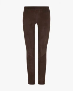 Roche Lederleggings Braun