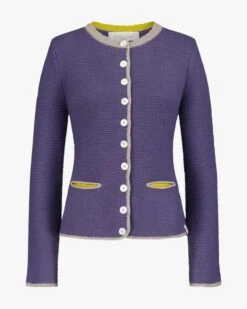 Alice Trachten-Cashmere-Strickjacke Violett