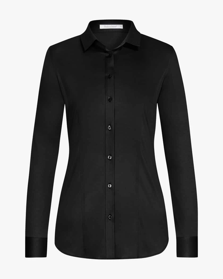 Hemdbluse Schwarz 3 Hemdbluse Schwarz
