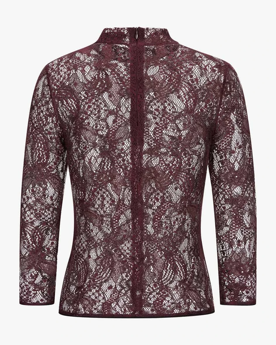 Lina Trachten-Spitzenbluse Rot 4 Lina Trachten-Spitzenbluse Rot – Bild 2