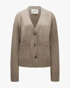 Danni Cashmere-Strickjacke Taupe