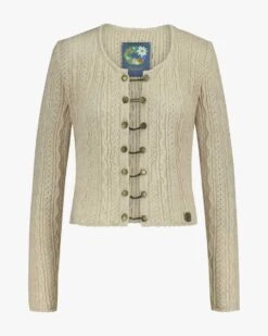 Trachten-Strickjacke Beige