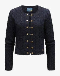 Trachten-Strickjacke Blau