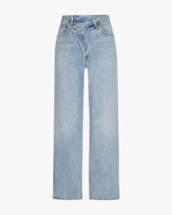 Criss Cross Upsized Jeans Blau