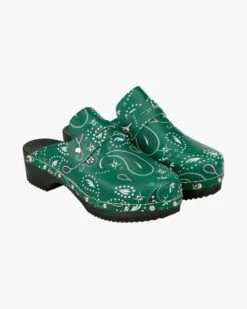 Bandana Clogs Grün -Damenmodegeschäft 00750357 001 2