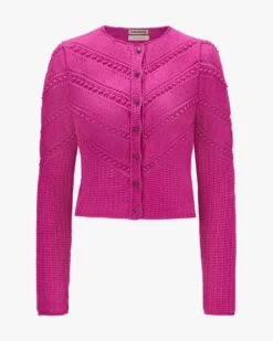 Ophelia Trachten-Strickjacke Pink