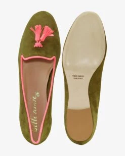 Amalfi Loafer Oliv 11 Amalfi Loafer Oliv -Damenmodegeschäft 00753880 011 5