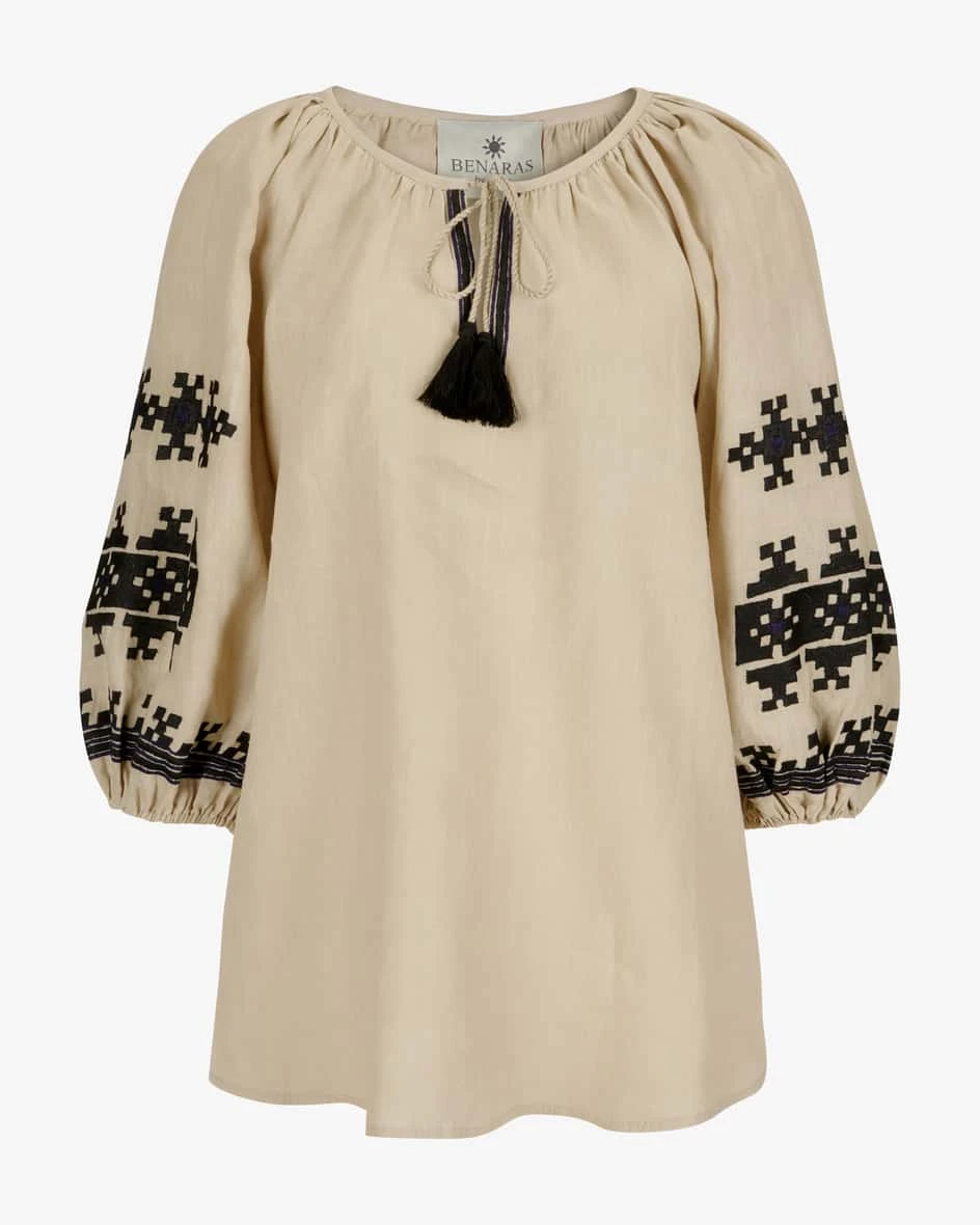 Cococabana Leinenbluse Beige 3 Cococabana Leinenbluse Beige