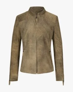 Dover Trachten-Lederjacke Braun