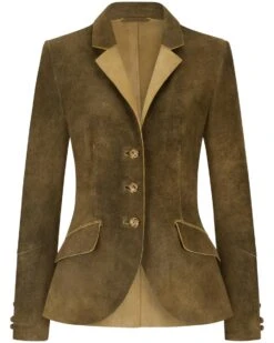 Ginger Trachten-Lederblazer Braun