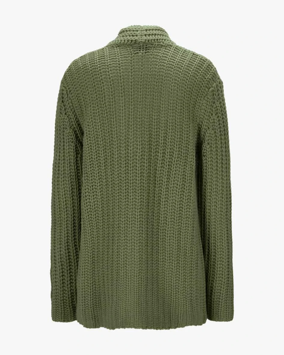 Cardigan Oliv 4 Cardigan Oliv – Bild 2