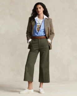 7/8-Hose Oliv -Damenmodegeschäft 00755270 002 3