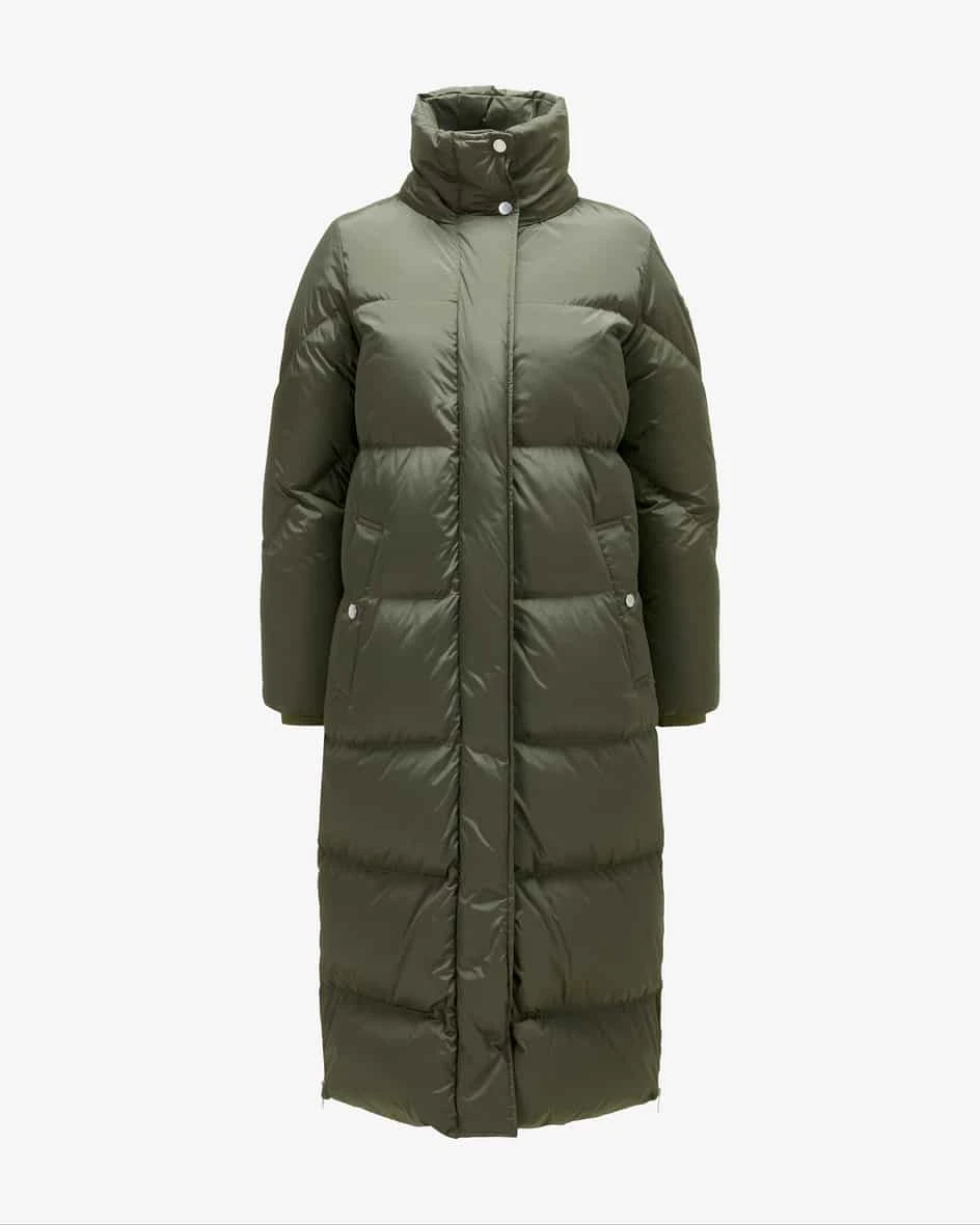 Aurora Long Daunenmantel Oliv 6 Aurora Long Daunenmantel Oliv – Bild 4