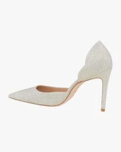 Stuart 100 Scallop Dorsay Pumps Silbern -Damenmodegeschäft 00756046 001 3