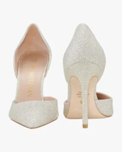 Stuart 100 Scallop Dorsay Pumps Silbern -Damenmodegeschäft 00756046 001 4