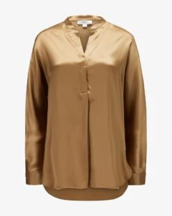 Seidenbluse Braun
