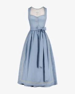 Dirndl Lang Mit Schürze Blau