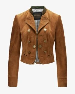 Anna-Lena Trachten-Lederjacke Braun