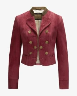 Anna-Lena Trachten-Lederjacke Pink