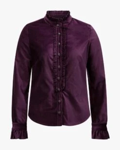 Lady Trachten-Samtbluse Violett