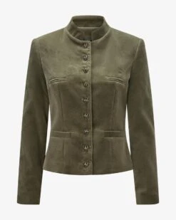 Constanze Samt-Trachtenblazer Oliv