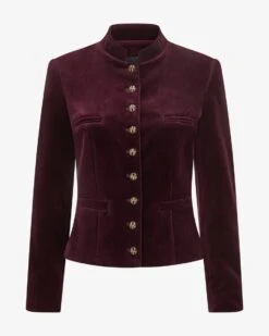 Constanze Samt-Trachtenblazer Rot
