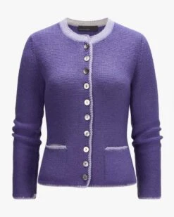 Trachten-Strickjacke Violett