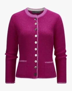 Trachten-Strickjacke Pink