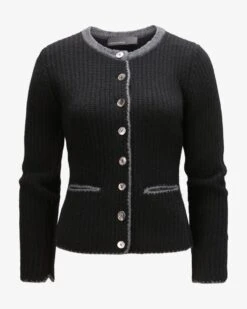 Trachten-Strickjacke Schwarz