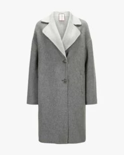 Berlino Wollmantel Grau -Damenmodegeschäft 00765011 001 31