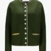 Mari Trachten-Cashmere-Strickjacke Oliv -Damenmodegeschäft 00767578 002 11
