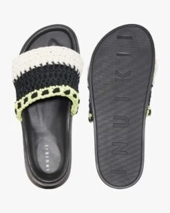 Loose Knitted Sandalen Schwarz -Damenmodegeschäft 00767886 001 5