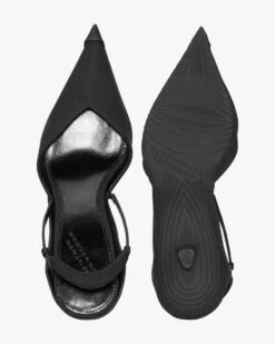 Sporty Chic Kitten Slingback-Pumps Schwarz -Damenmodegeschäft 00768010 001 5