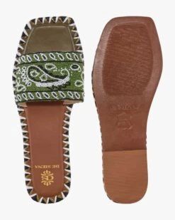 Bandana Sandalen Grün -Damenmodegeschäft 00768017 001 5