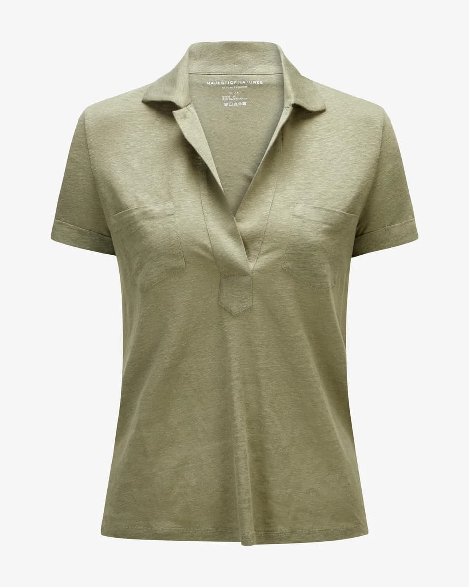 Leinen-T-Shirt Oliv 3 Leinen-T-Shirt Oliv