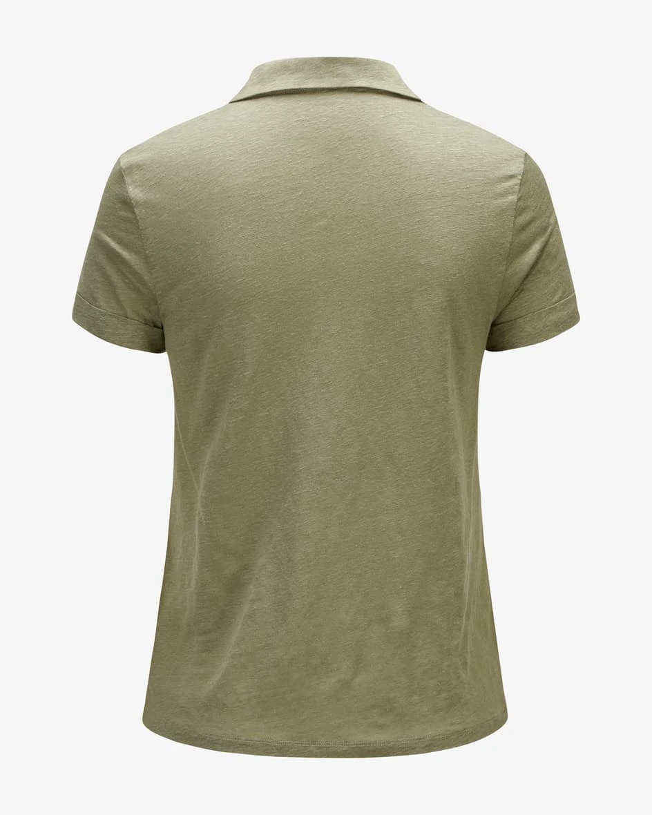 Leinen-T-Shirt Oliv 4 Leinen-T-Shirt Oliv – Bild 2