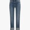 Girlfriend Long Jeans Blau