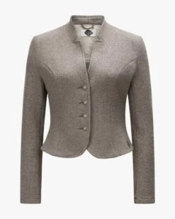 Balena Trachten-Strickjacke Taupe