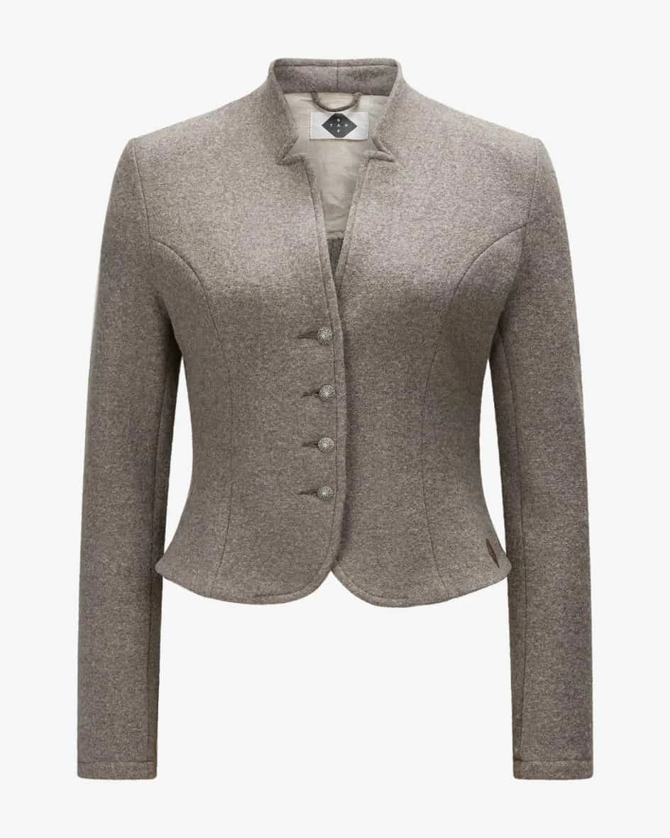 Balena Trachten-Strickjacke Taupe 3 Balena Trachten-Strickjacke Taupe