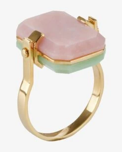 Sandwich Deco Ring Golden