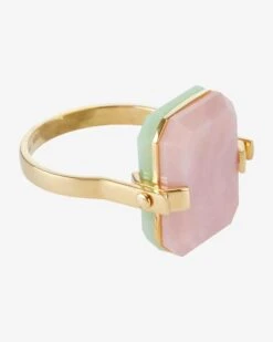 Sandwich Deco Ring Golden -Damenmodegeschäft 00769690 002 4