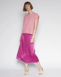 Seidenrock Rosa -Damenmodegeschäft 00772121 004 3