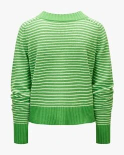 Cashmere-Strickjacke Grün -Damenmodegeschäft 00775114 002 2