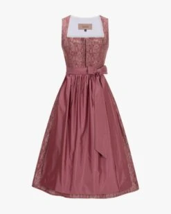 Festdirndl Midi Mit Schürze Pink