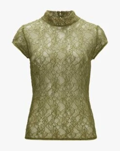 Charlotte Trachten-Blusenshirt Oliv