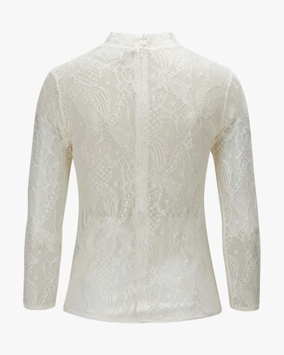 Lina Spitzenbluse Creme 4 Lina Spitzenbluse Creme – Bild 2