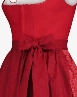 Dirndl Lang Mit Schürze Rot -Damenmodegeschäft 00776055 001 3