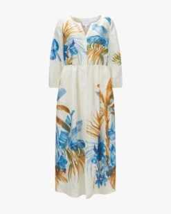 Flossie Leinenkleid Creme