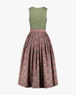 Antonia Dirndl Lang Mit Leinenschürze Grün -Damenmodegeschäft 00777704 001 3