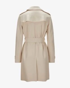 Golden Buckle Wollmantel Beige -Damenmodegeschäft 00778091 001 2